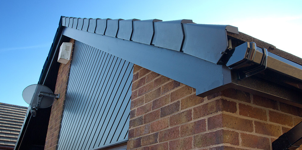 Close up of roof fascia